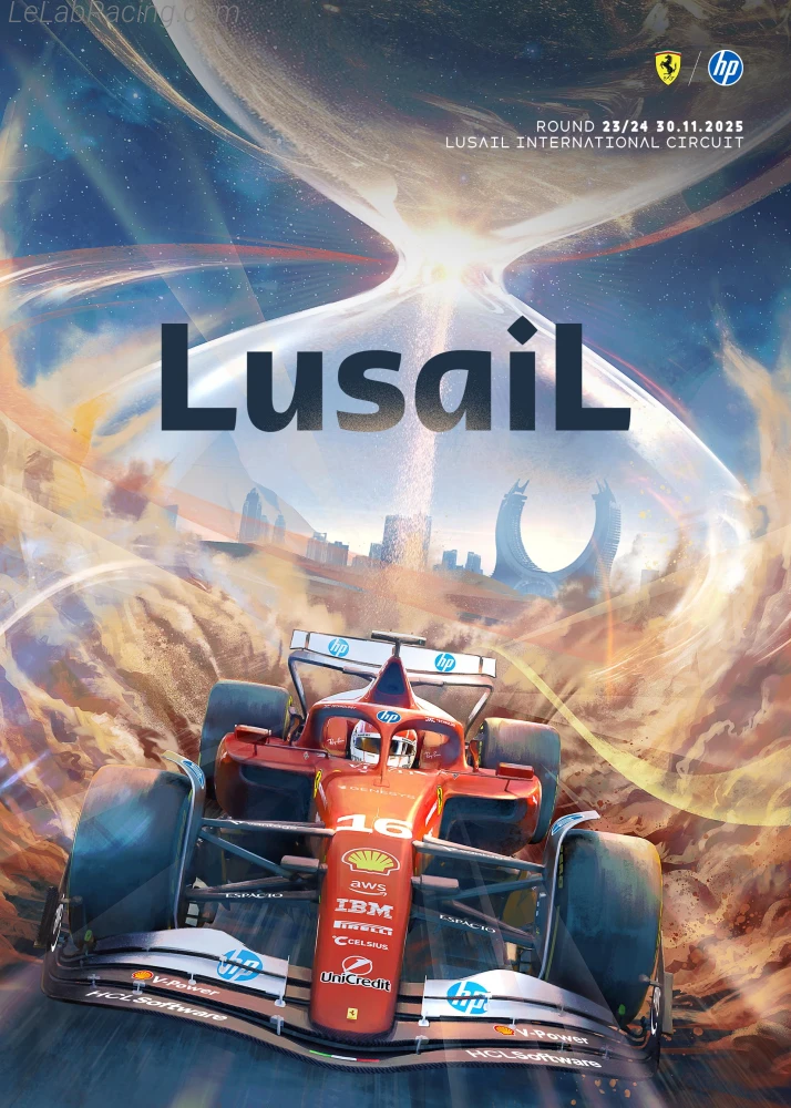 Poster équipe Grand Prix automobile du Qatar 2025