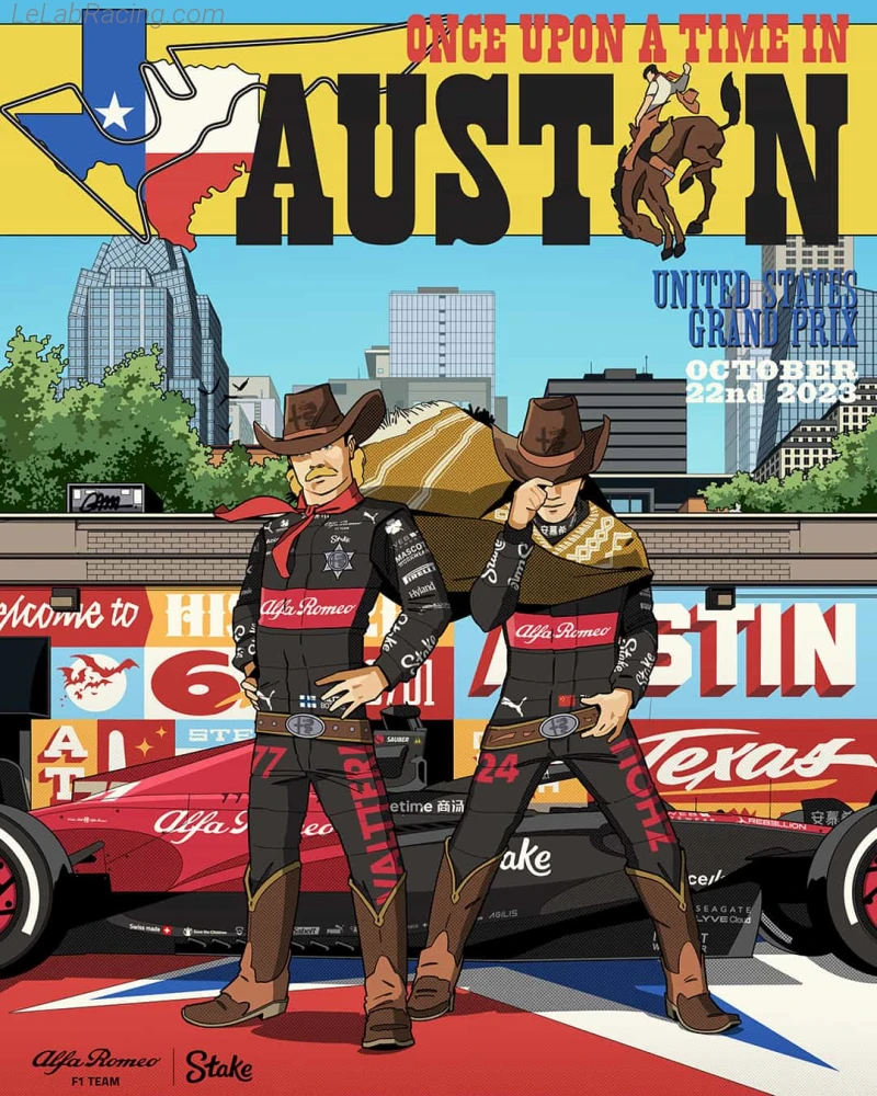 Poster équipe Grand Prix automobile des États-Unis 2023