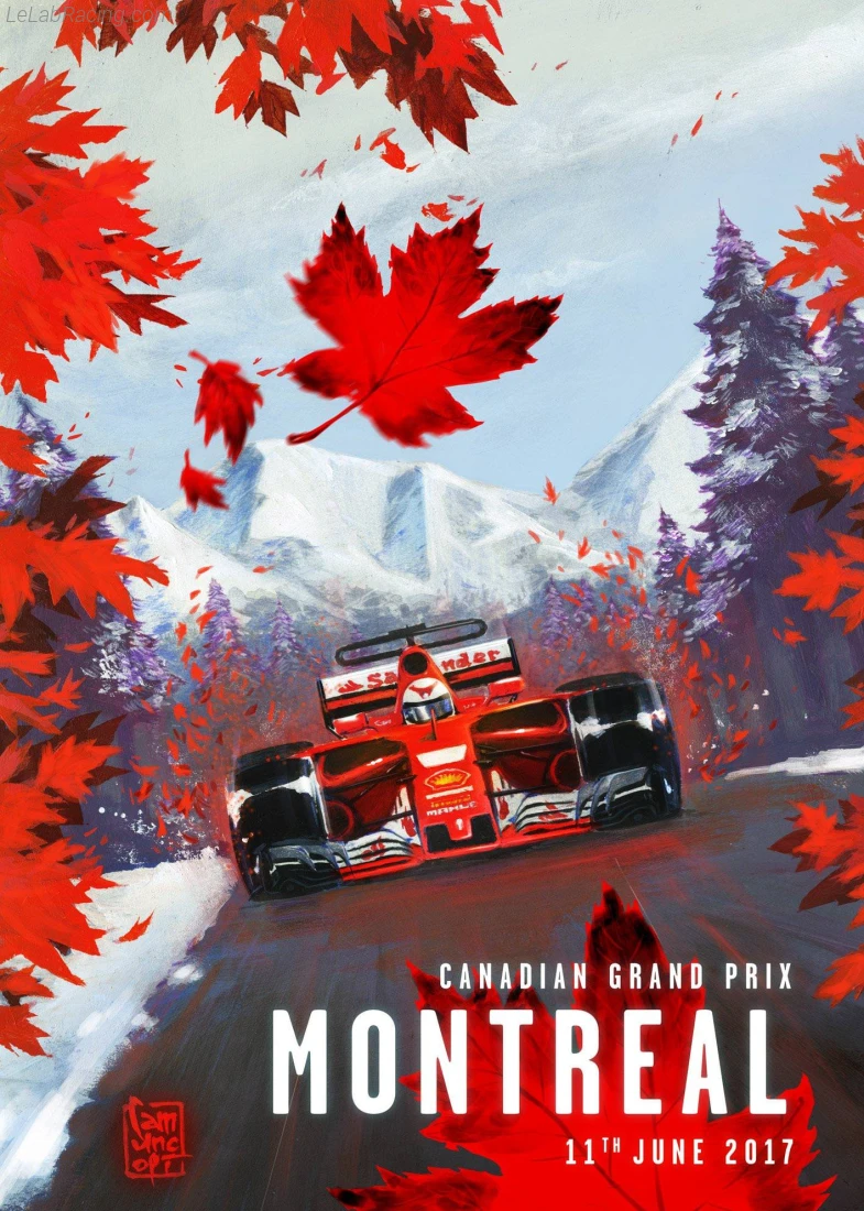 Poster équipe Grand Prix automobile du Canada 2017
