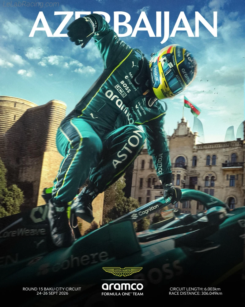 Poster équipe Grand Prix automobile d'Azerbaïdjan 2026