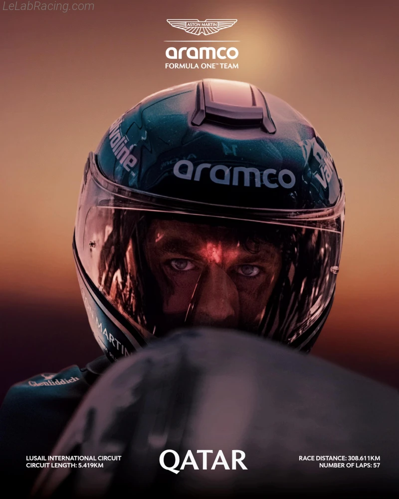 Poster équipe Grand Prix automobile du Qatar 2025