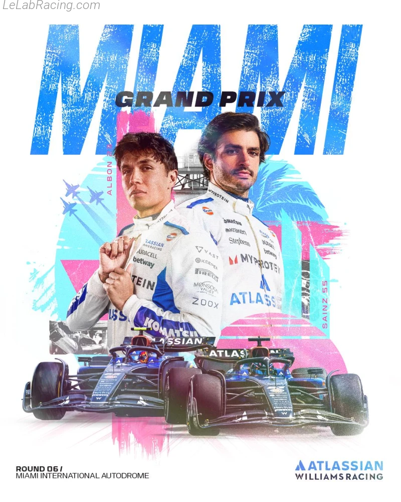 Poster équipe Grand Prix automobile de Miami 2025