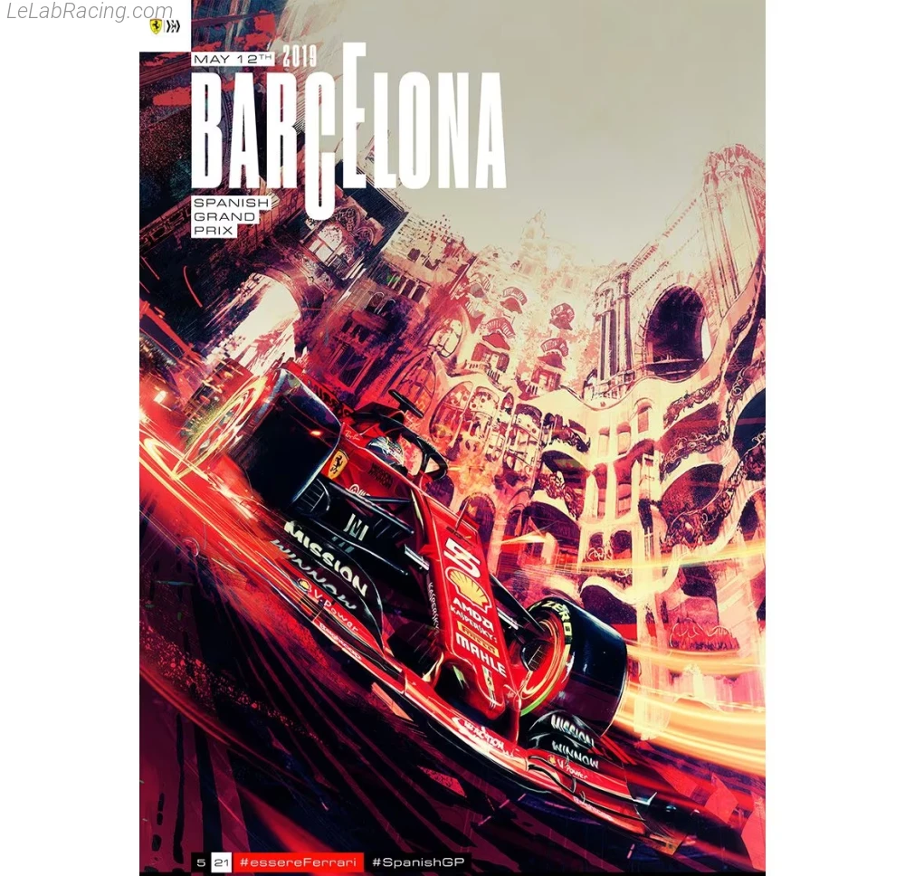 Poster équipe Grand Prix automobile d'Espagne 2019