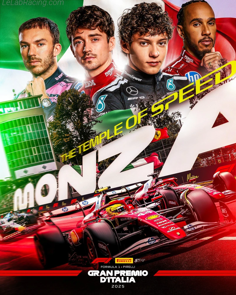 Poster équipe Grand Prix automobile d'Italie 2025