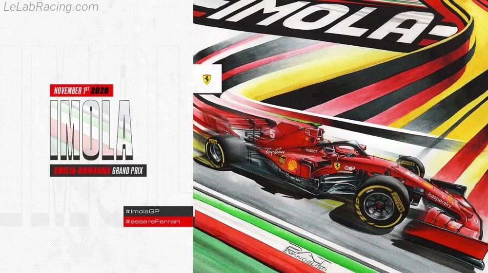 Poster équipe Grand Prix automobile d'Émilie-Romagne 2020