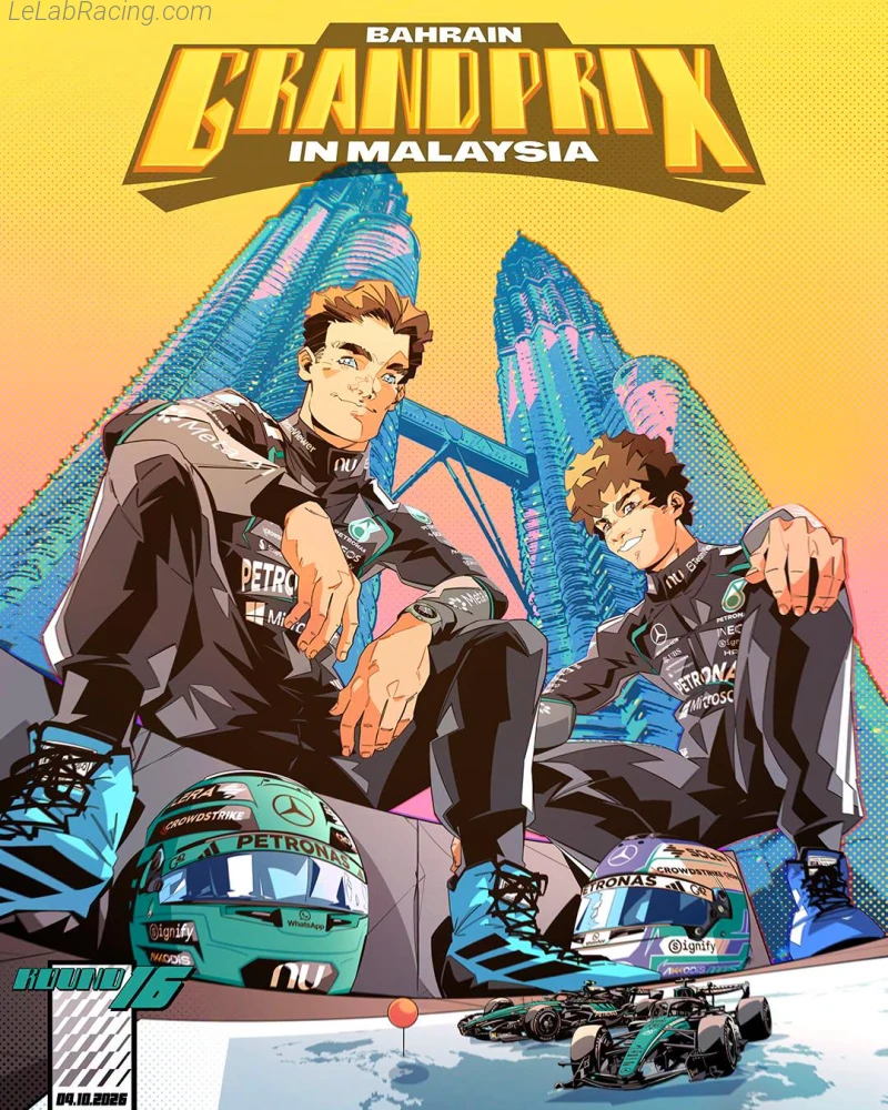Poster équipe Grand Prix automobile de Bahreïn 2026