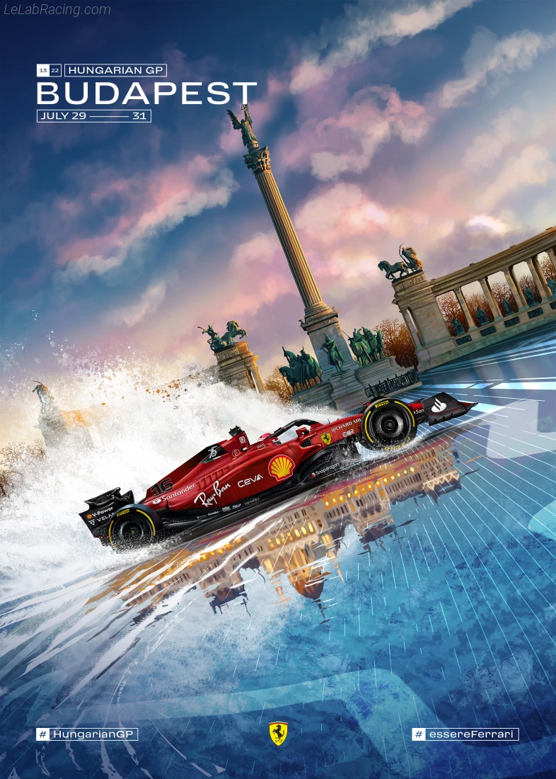 Poster équipe Grand Prix automobile de Hongrie 2022