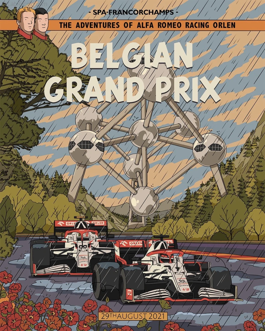 Poster équipe Grand Prix automobile de Belgique 2021