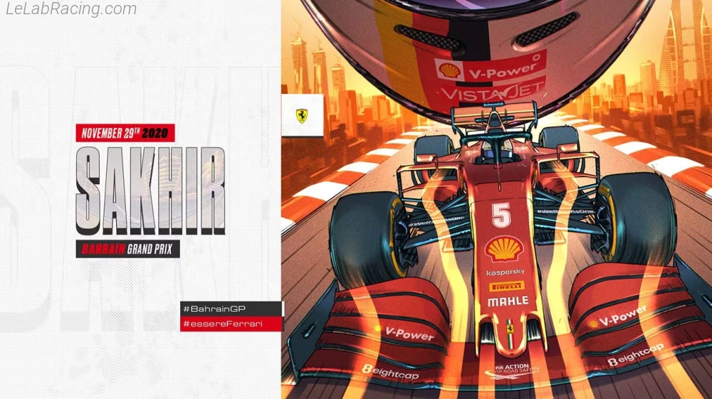 Poster équipe Grand Prix automobile de Bahreïn 2020