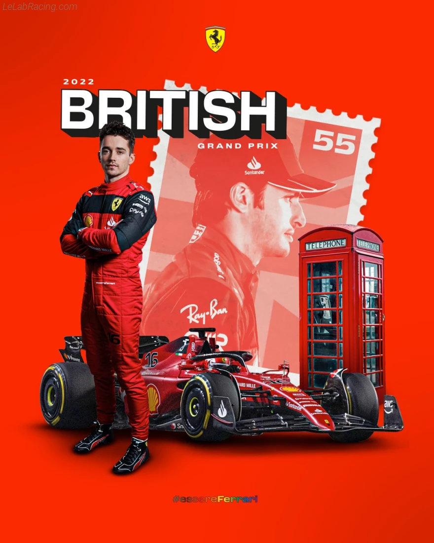 Poster équipe Grand Prix automobile de Grande-Bretagne 2022