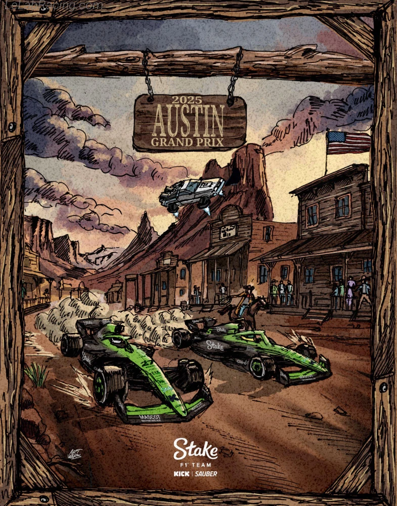 Poster équipe Grand Prix automobile des États-Unis 2025
