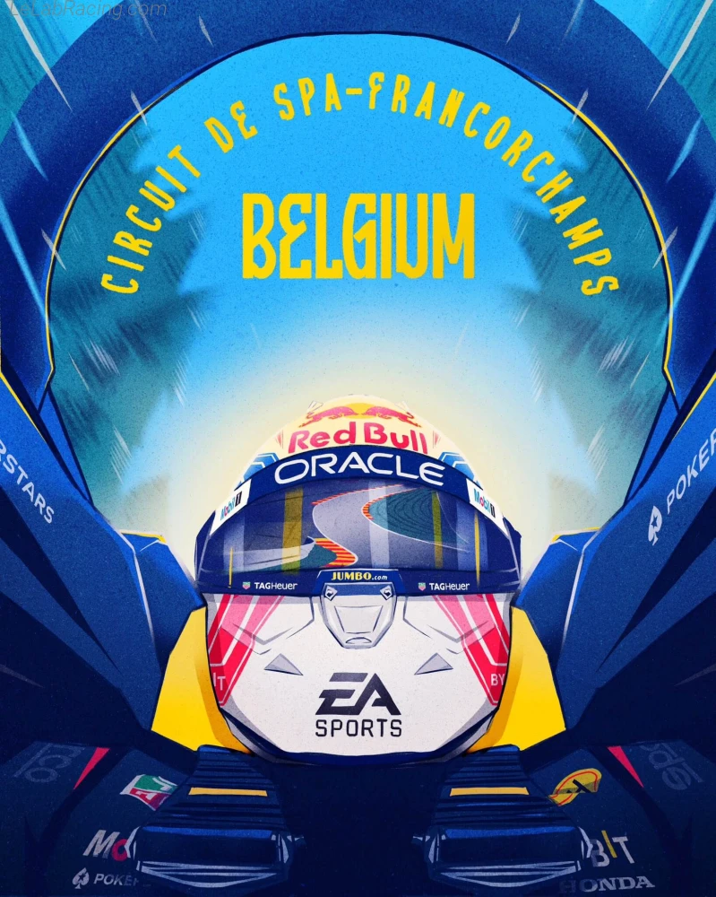 Poster équipe Grand Prix automobile de Belgique 2023