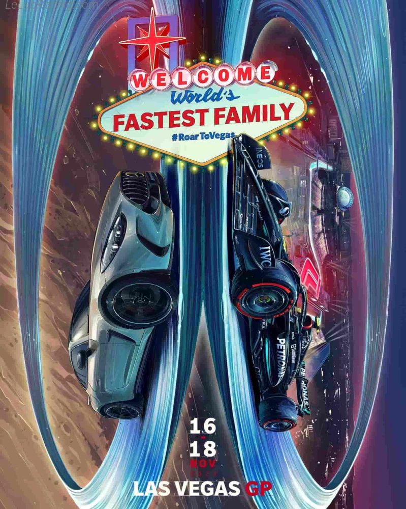 Poster équipe Grand Prix automobile de Las Vegas 2023