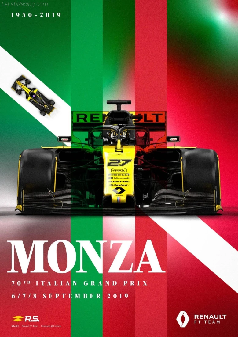 Poster équipe Grand Prix automobile d'Italie 2019