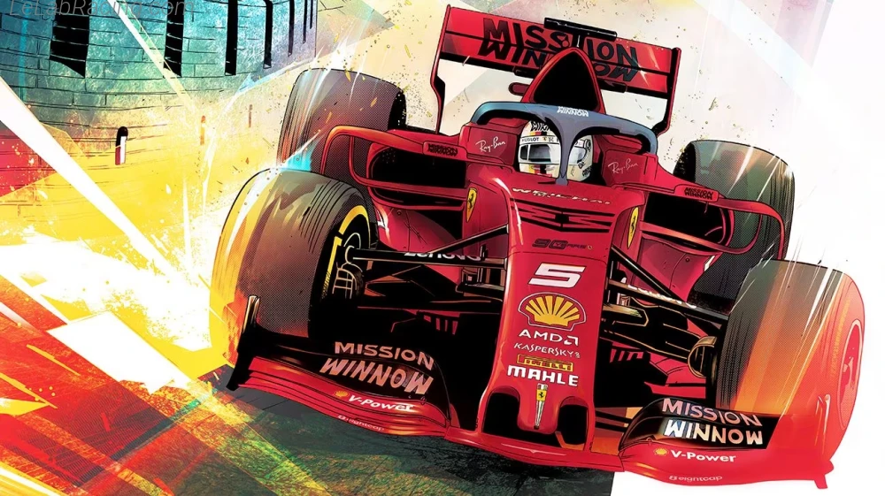 Poster équipe Grand Prix automobile de Chine 2019