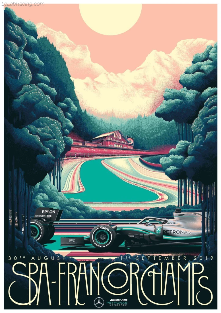 Poster équipe Grand Prix automobile de Belgique 2019