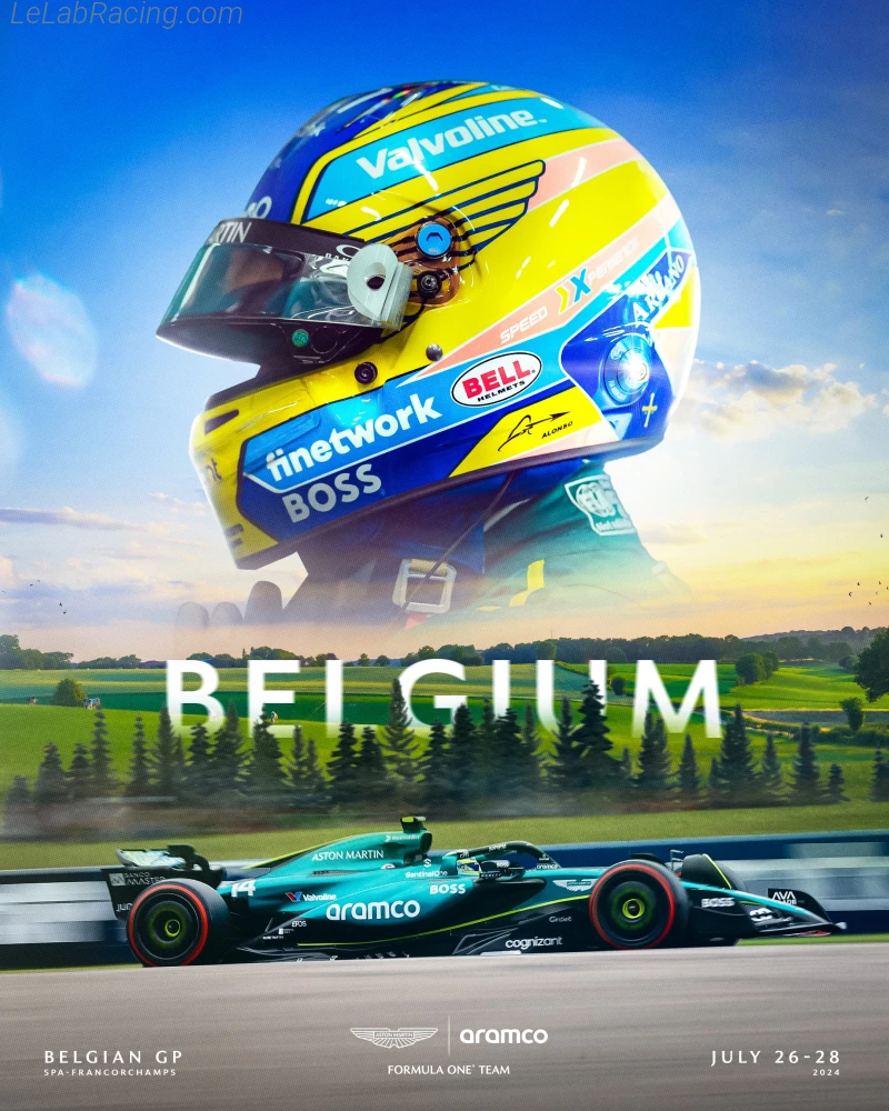 Poster équipe Grand Prix automobile de Belgique 2024