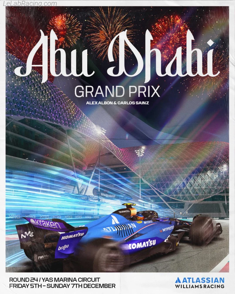 Poster équipe Grand Prix automobile d'Abou Dabi 2025
