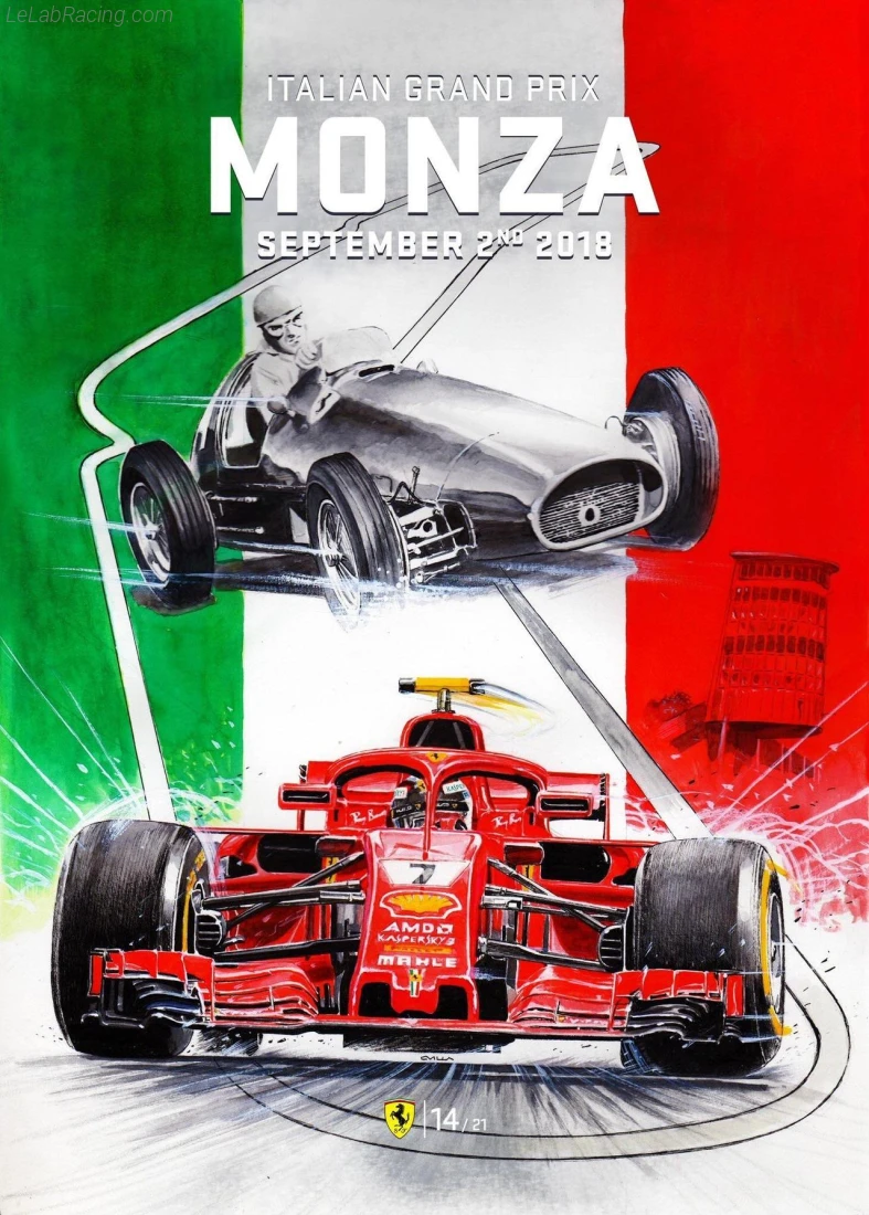 Poster équipe Grand Prix automobile d'Italie 2018