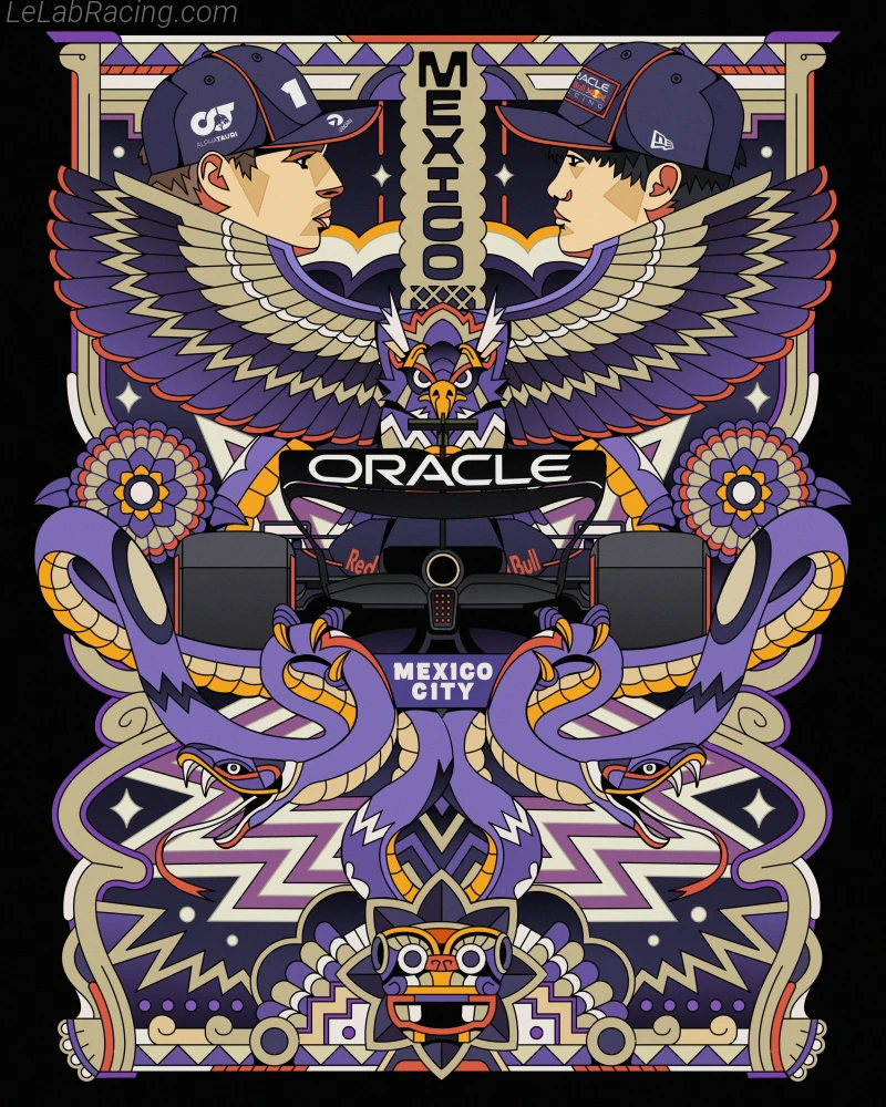 Poster équipe Grand Prix automobile de Mexico 2025