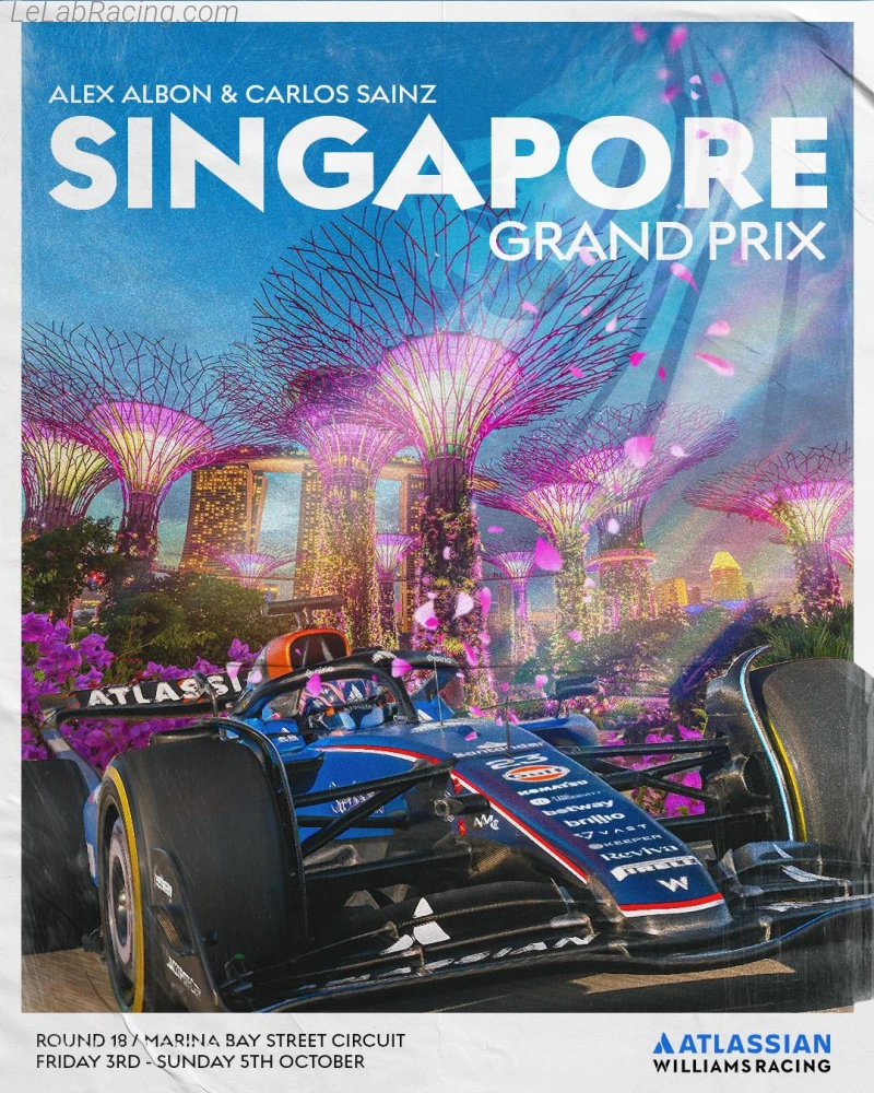 Poster équipe Grand Prix automobile de Singapour 2025