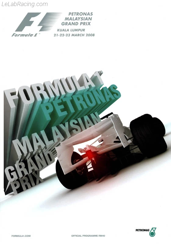 Poster d'un grand prix de la saison de F1 2008
