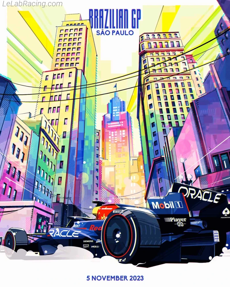 Poster équipe Grand Prix automobile de São Paulo 2023
