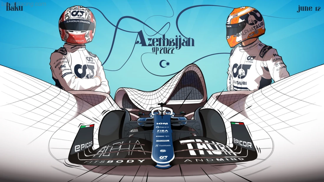 Poster équipe Grand Prix automobile d'Azerbaïdjan 2022