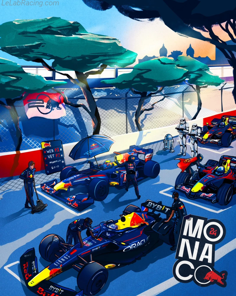 Poster équipe Grand Prix automobile de Monaco 2024