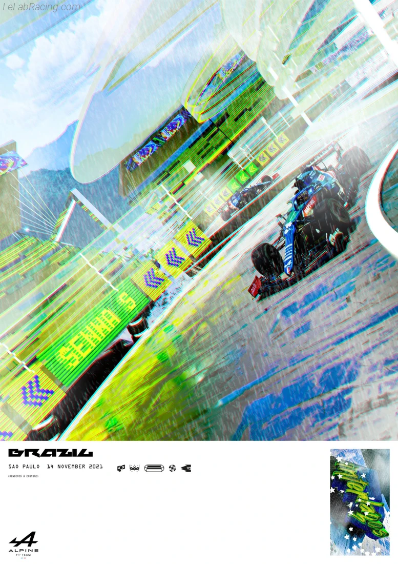 Poster équipe Grand Prix automobile de São Paulo 2021