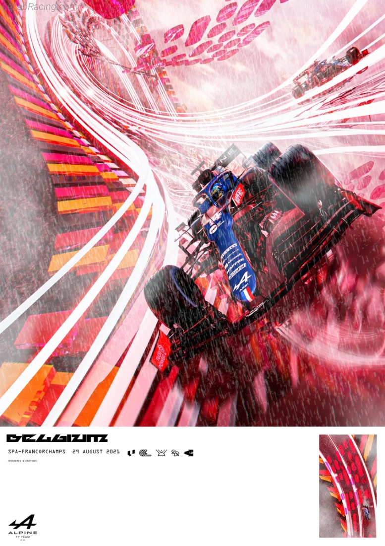 Poster équipe Grand Prix automobile de Belgique 2021