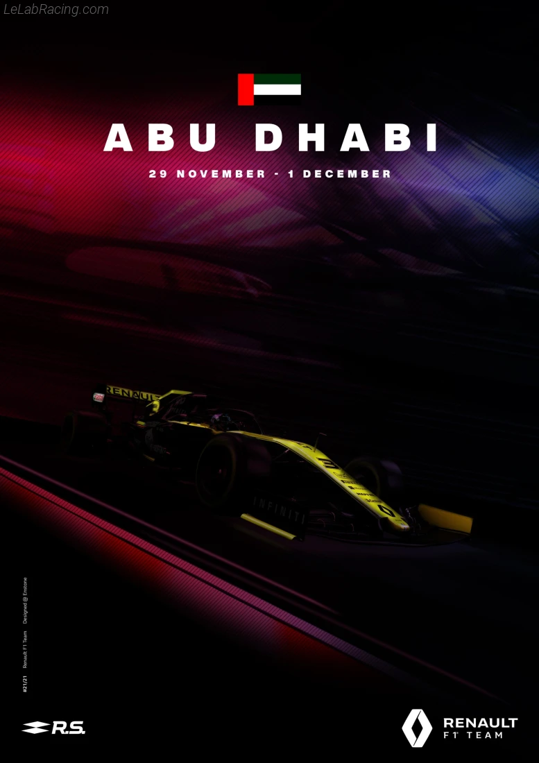 Poster équipe Grand Prix automobile d'Abou Dabi 2019