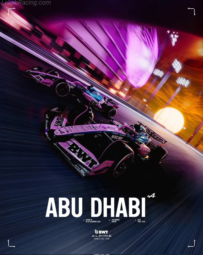 Poster équipe Grand Prix automobile d'Abou Dabi 2025