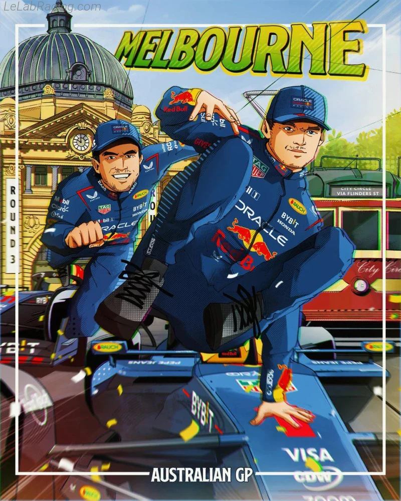 Poster équipe Grand Prix automobile d'Australie 2024