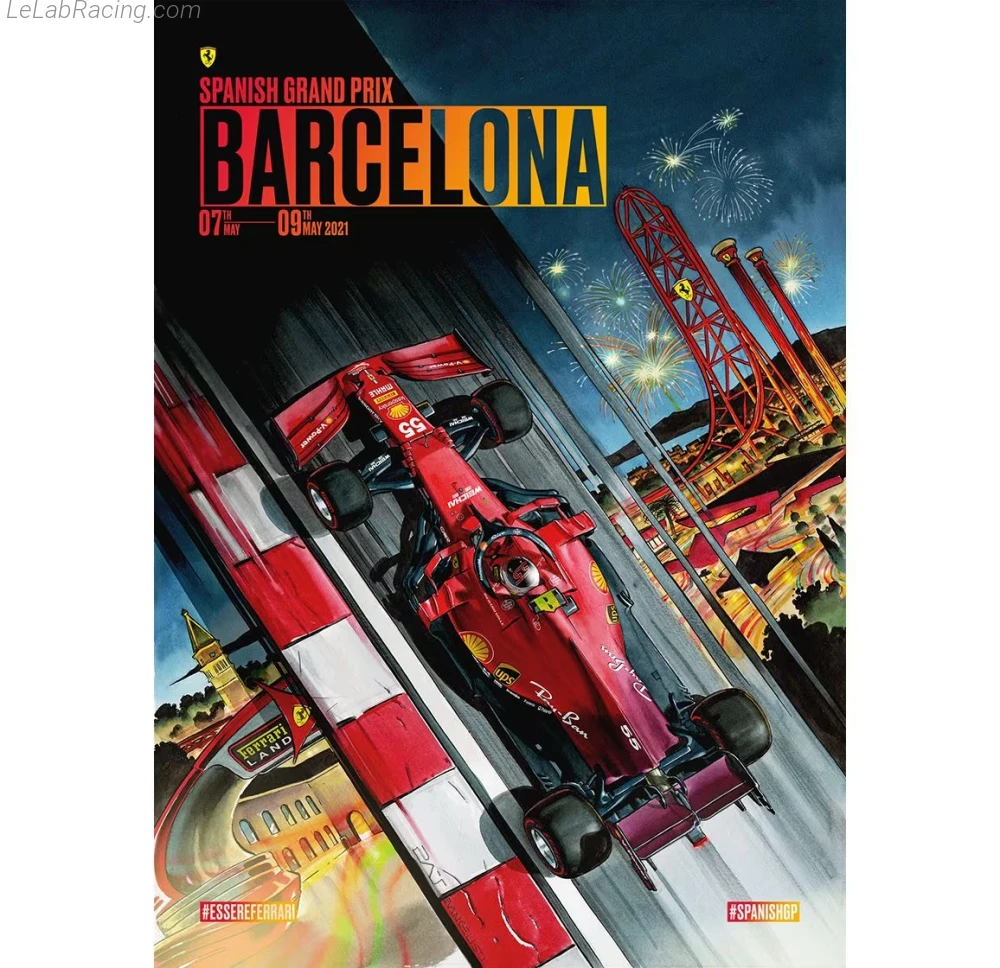 Poster équipe Grand Prix automobile d'Espagne 2021
