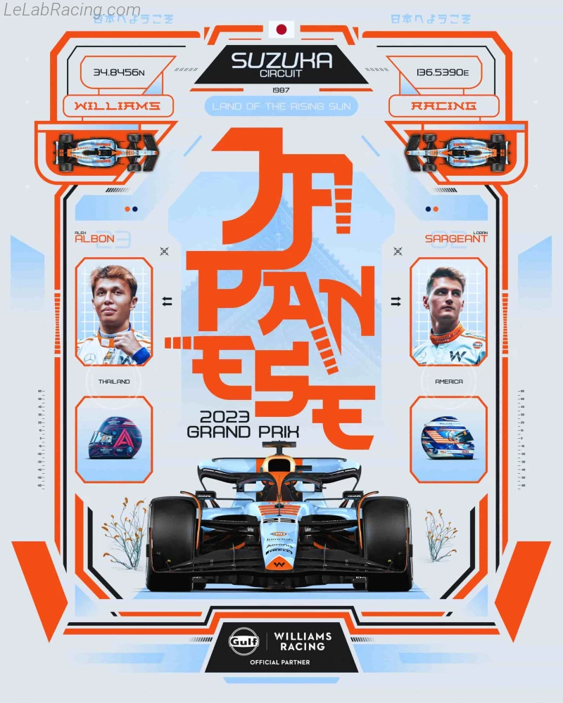 Poster équipe Grand Prix automobile du Japon 2023
