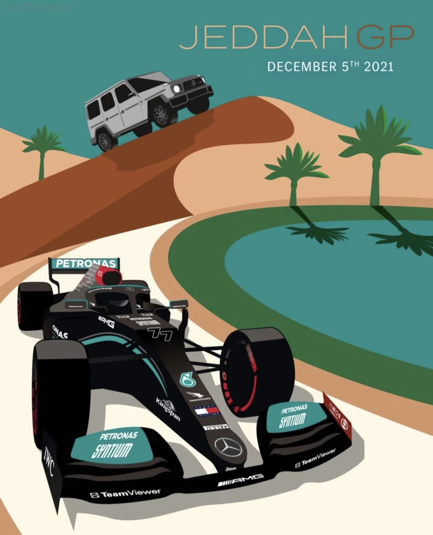 Poster équipe Grand Prix automobile d'Arabie saoudite 2021