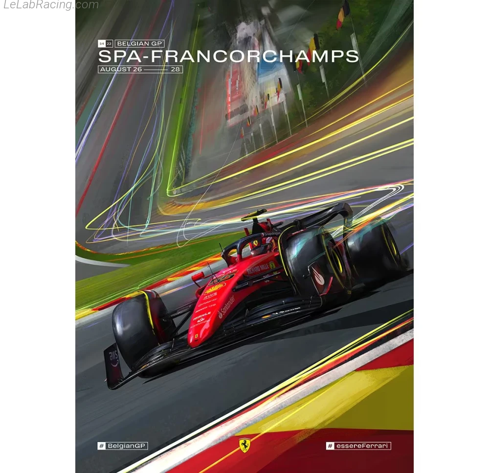 Poster équipe Grand Prix automobile de Belgique 2022