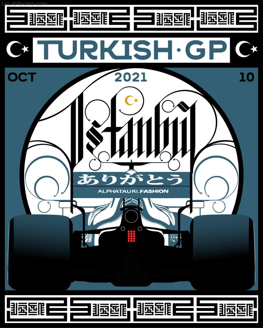 Poster équipe Grand Prix automobile de Turquie 2021
