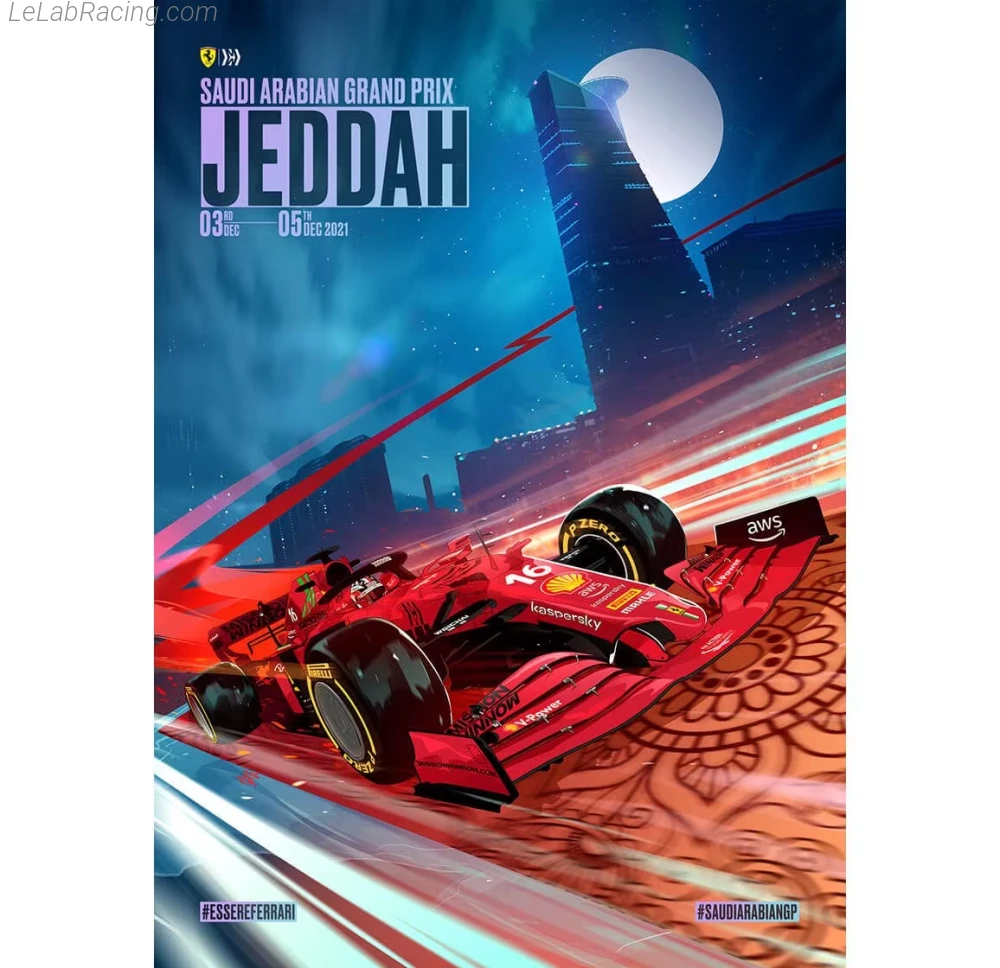 Poster équipe Grand Prix automobile d'Arabie saoudite 2021