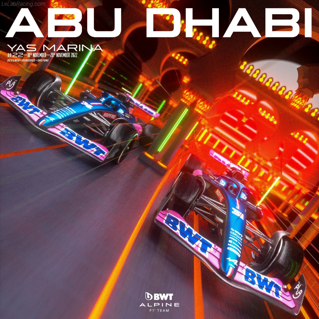 Poster équipe Grand Prix automobile d'Abou Dabi 2022