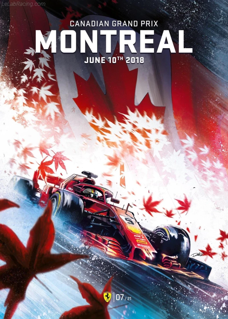 Poster équipe Grand Prix automobile du Canada 2018