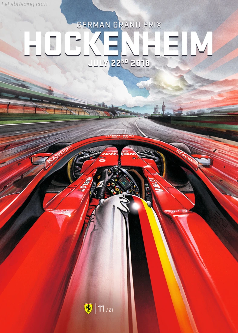 Poster équipe Grand Prix automobile d'Allemagne 2018