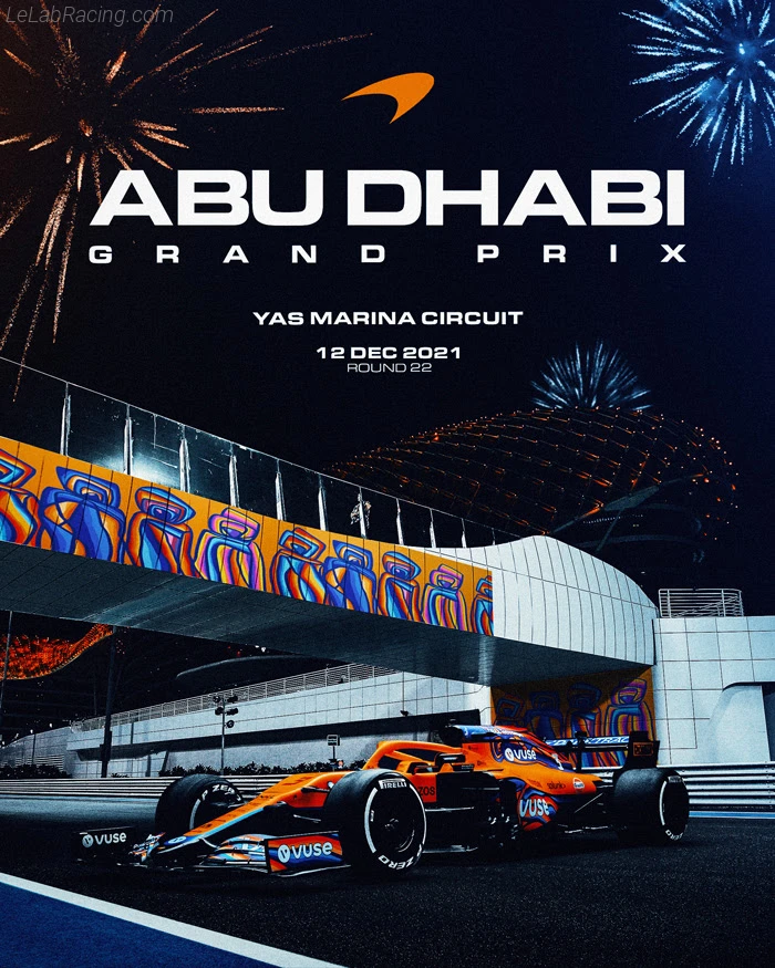Poster équipe Grand Prix automobile d'Abou Dabi 2021
