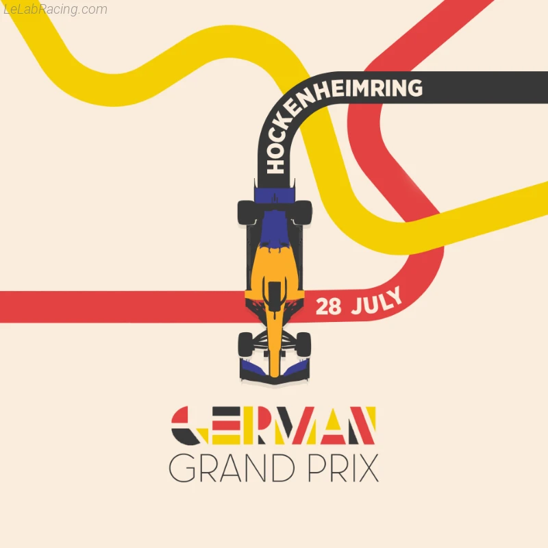 Poster équipe Grand Prix automobile d'Allemagne 2019