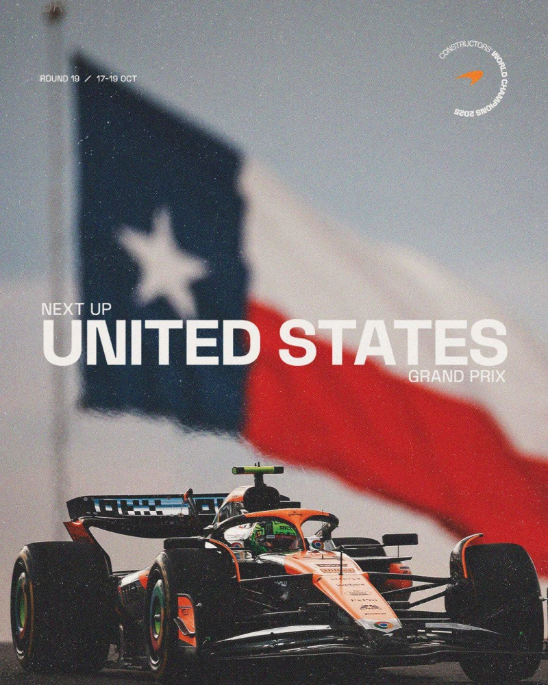 Poster équipe Grand Prix automobile des États-Unis 2025