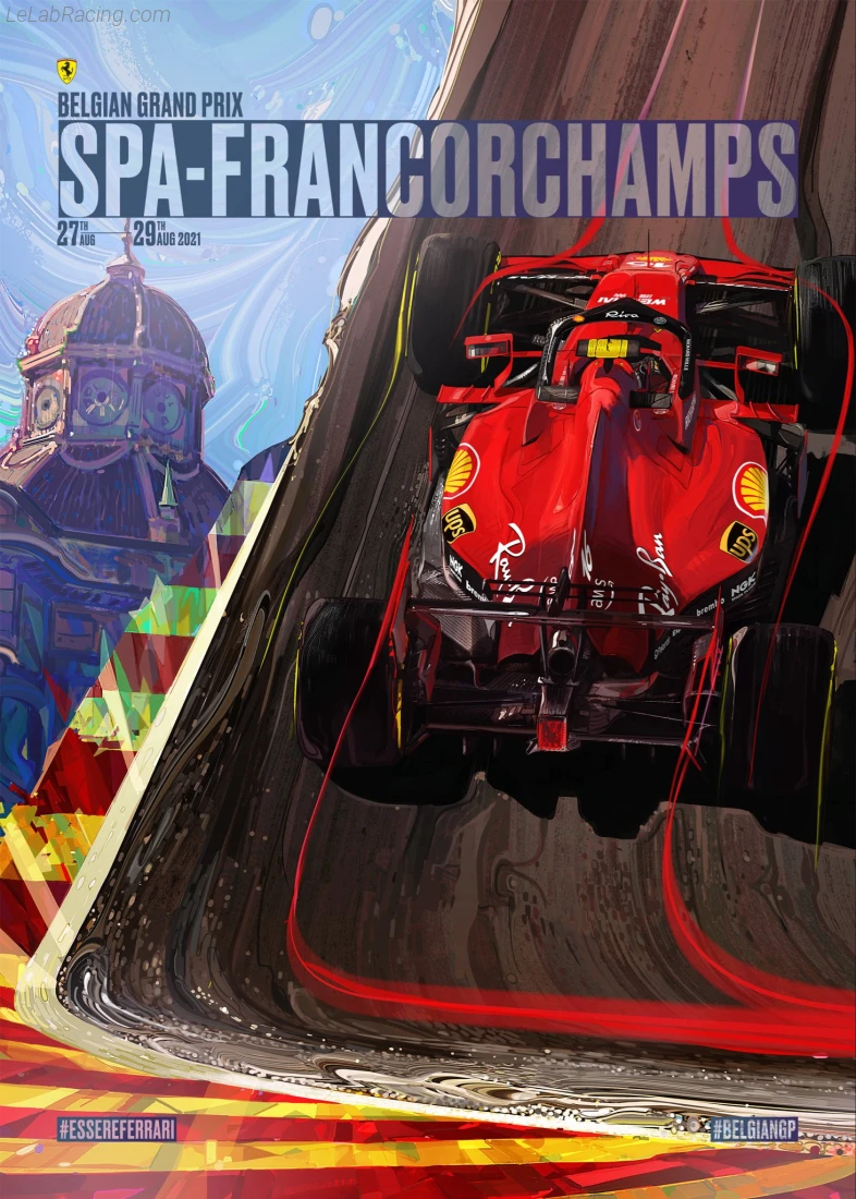 Poster équipe Grand Prix automobile de Belgique 2021