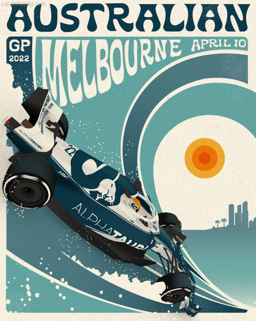 Poster équipe Grand Prix automobile d'Australie 2022