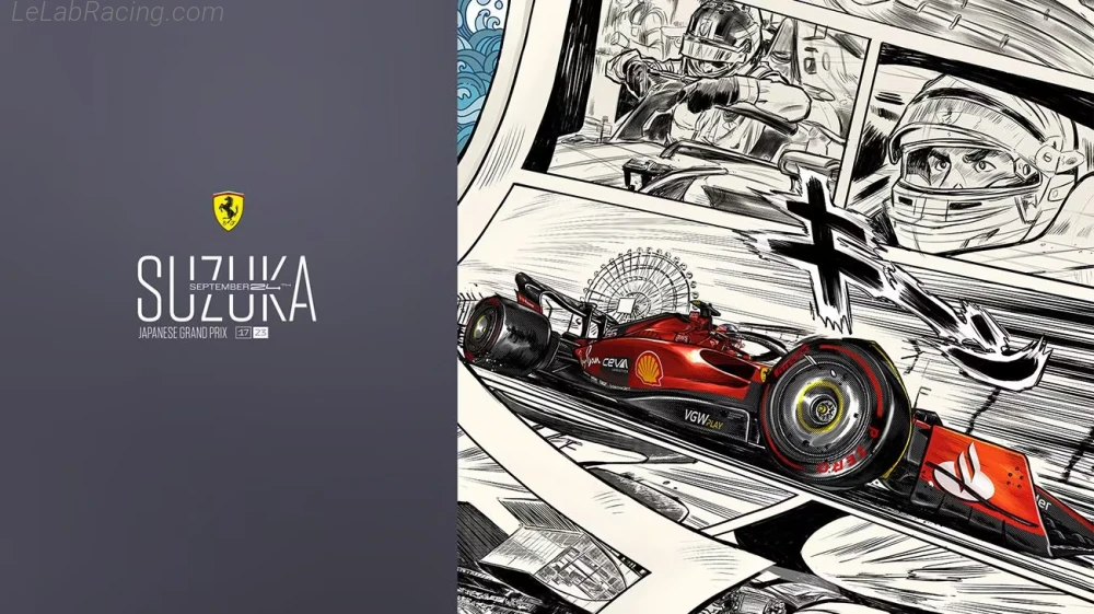 Poster équipe Grand Prix automobile du Japon 2023