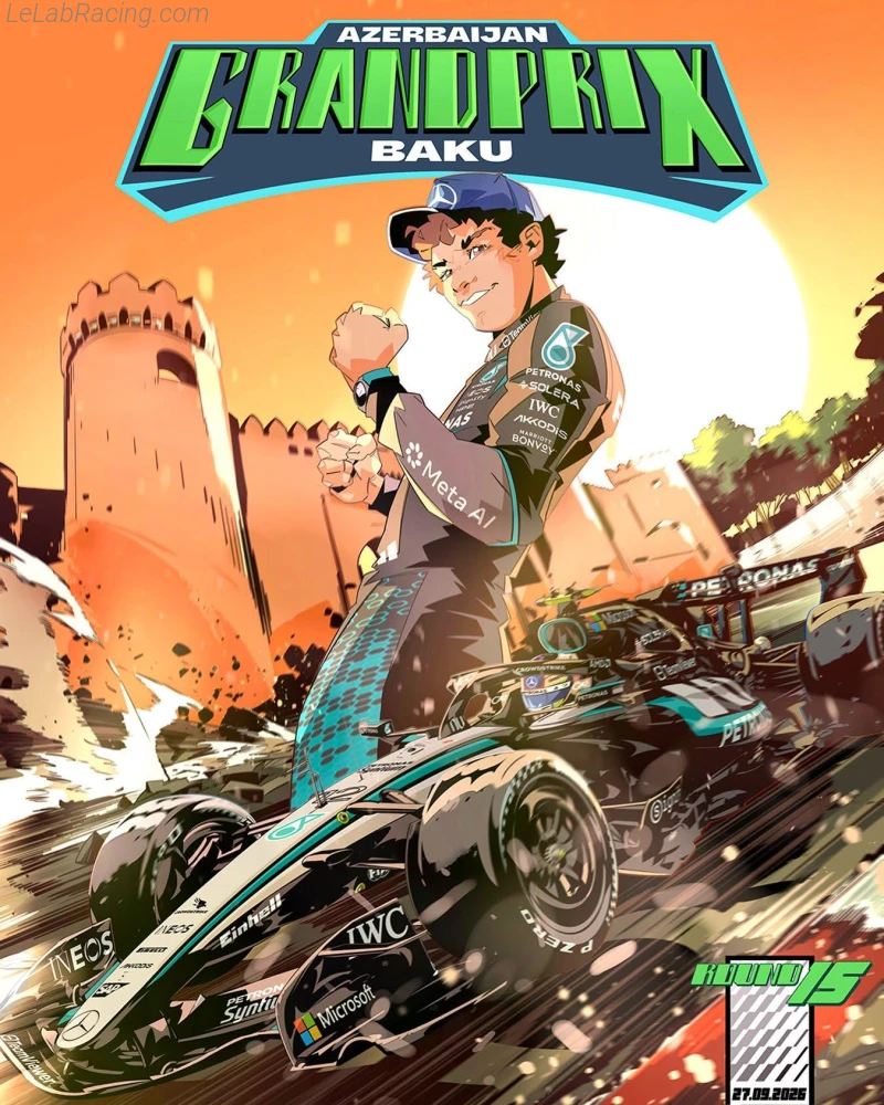 Poster équipe Grand Prix automobile d'Azerbaïdjan 2026